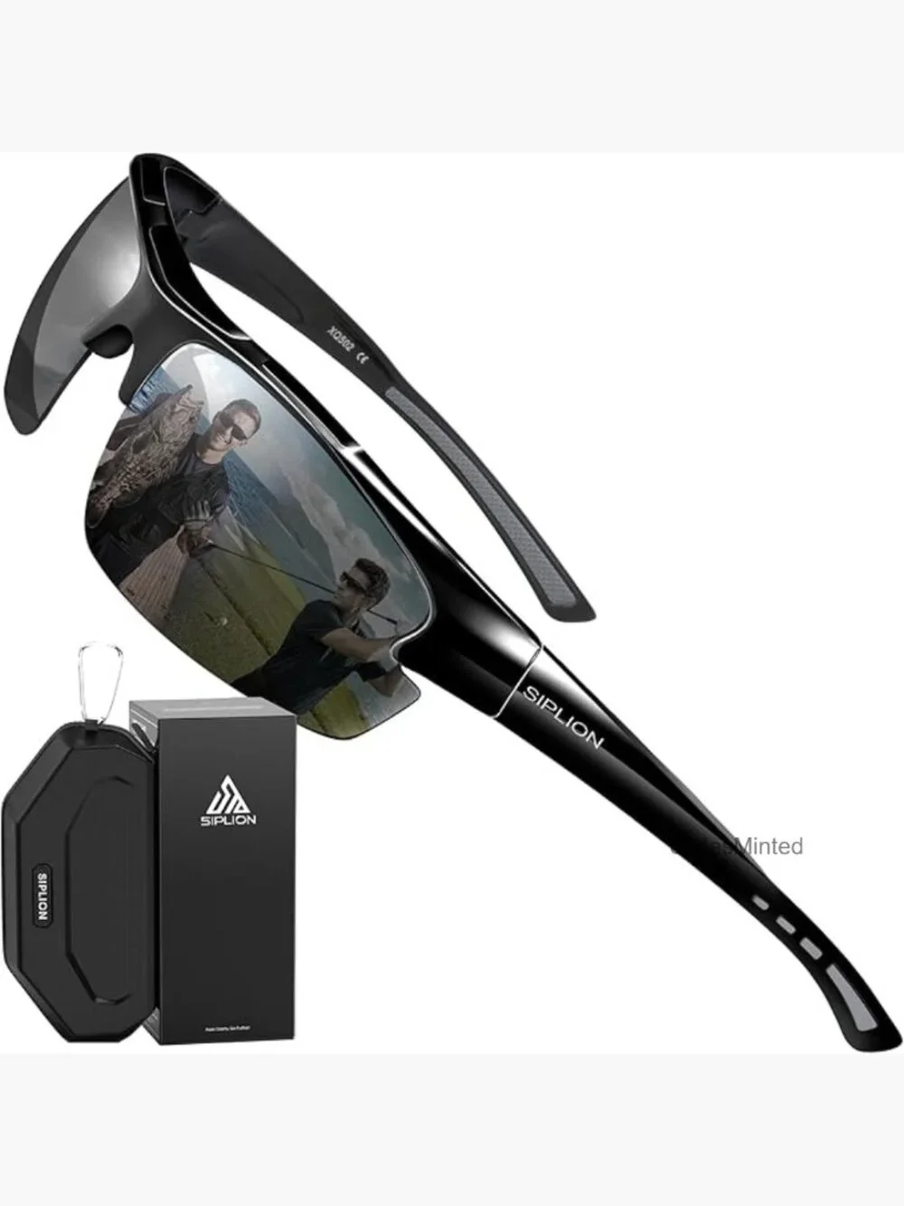 Polarized Sport Sunglasses UV400 TR90 Frame for Driving Fishing Golf Running